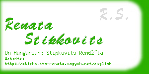 renata stipkovits business card